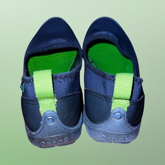 Women's Crocs Duet Busy Day Skimmer Black/Graphite Slip On Size 6 - Picture 3 of 7